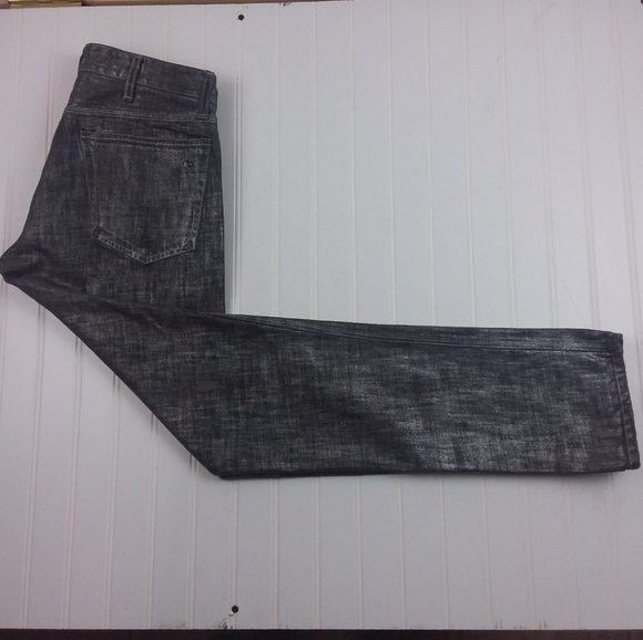 Rag & Bone Jeans Slim Fit Straight Leg Handmade in USA Button Fly Silver Denim - Picture 3 of 9